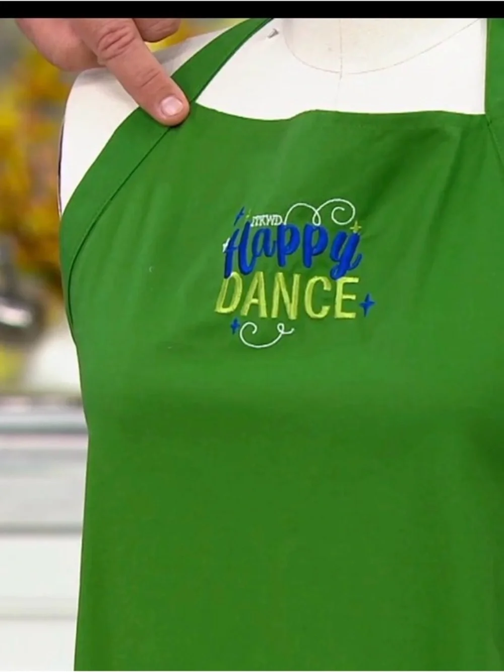 Green 'Dance' Kitchen Apron